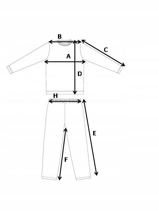 Women's Button-Front Pyjamas — Black with White Piping