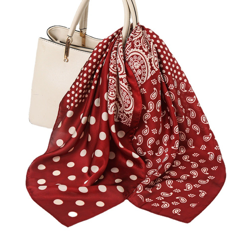 Women's Printed Silky Square Scarf — Gift Idea, 70×70 cm