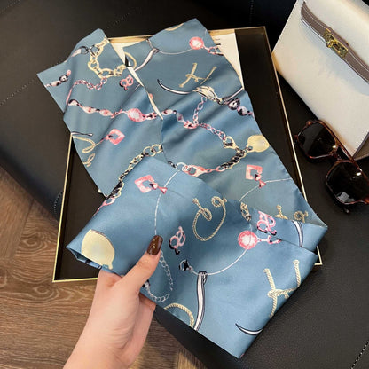 Silk-Effect Square Scarf 15 × 143 cm