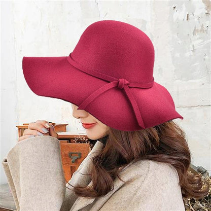 Women's Brimmed Hat – Burgundy