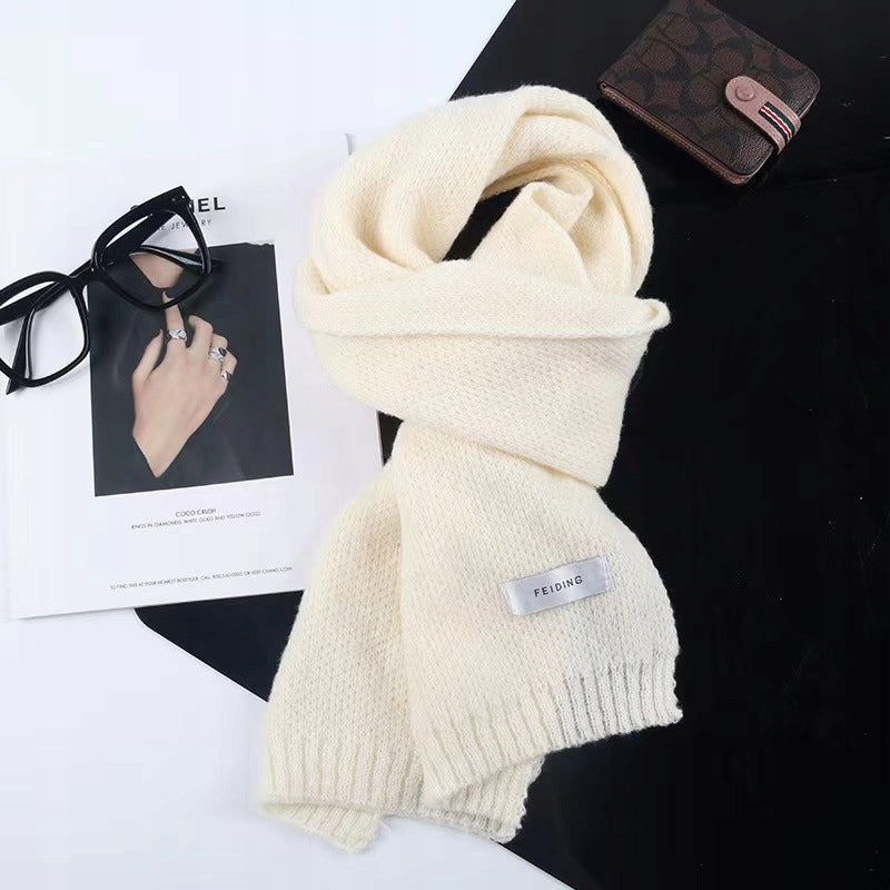 Women's Winter Scarf 160 × 22 cm – Cream