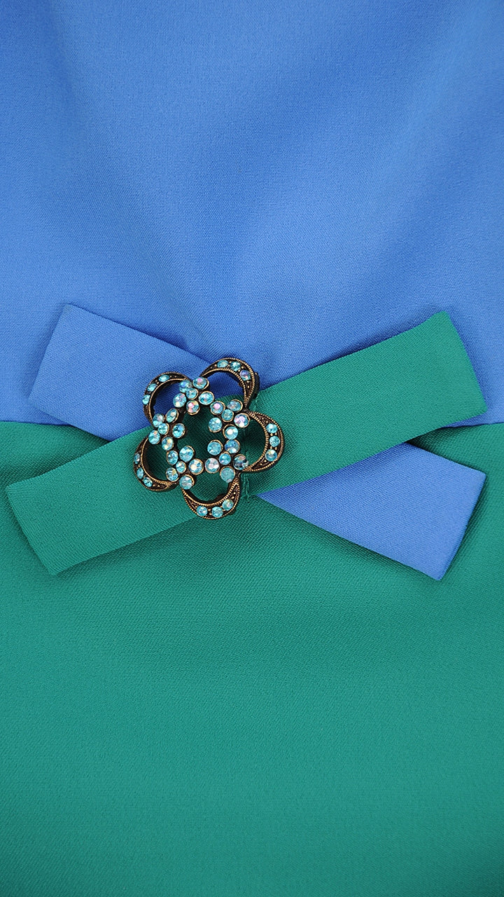 Sukienka Emila — Niebiesko-zielony | color:niebiesko-zielony
