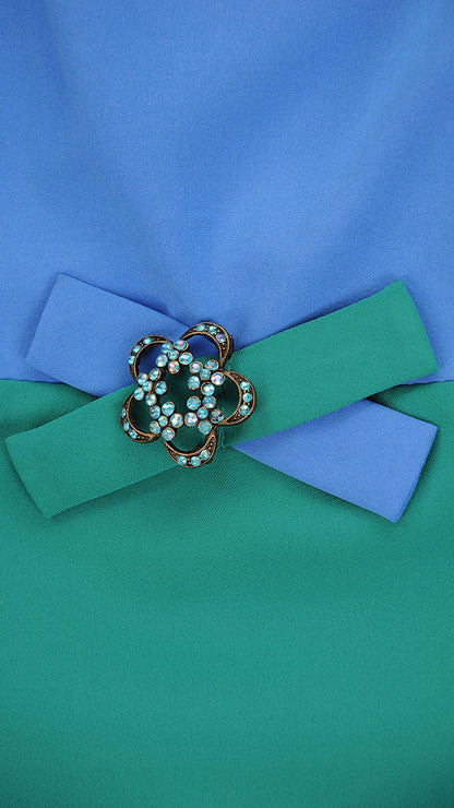 Sukienka Emila — Niebiesko-zielony | color:niebiesko-zielony