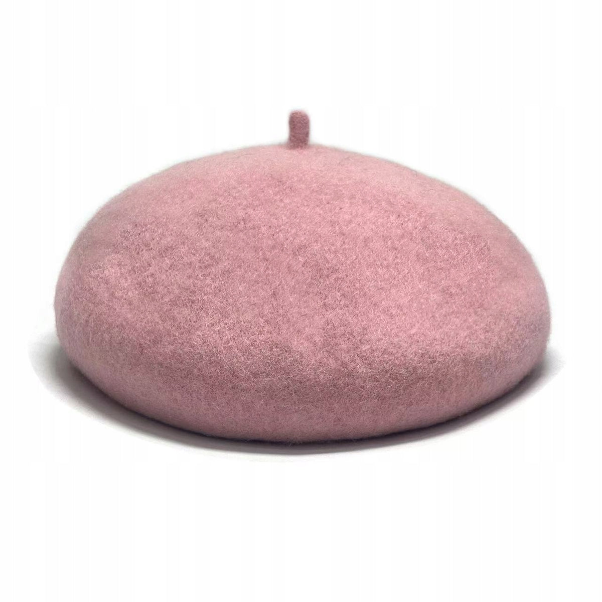 BERET damski różowy francuski modny elegancki klasyczny z antenką
