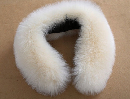 Women's Faux-Fur Scarf 50 × 10 cm – White