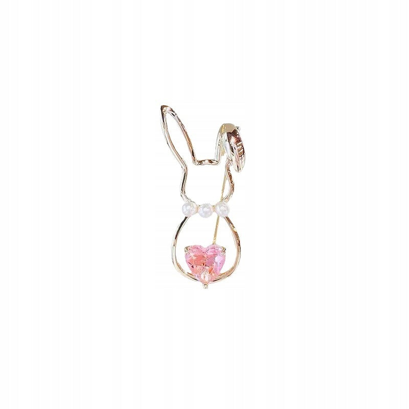 Brosche Hase mit Zirkonia