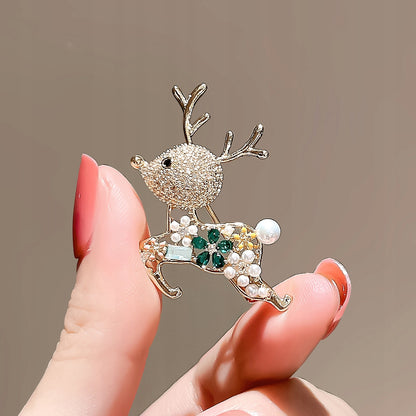 Broche reno con circonitas