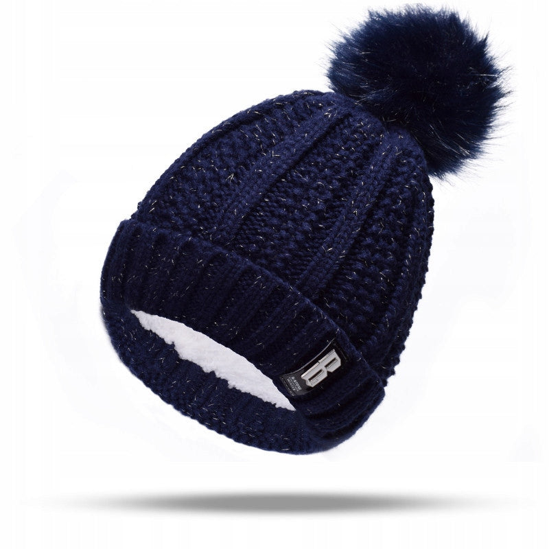 Set de iarnă: căciulă și fular tubular – bleumarin
