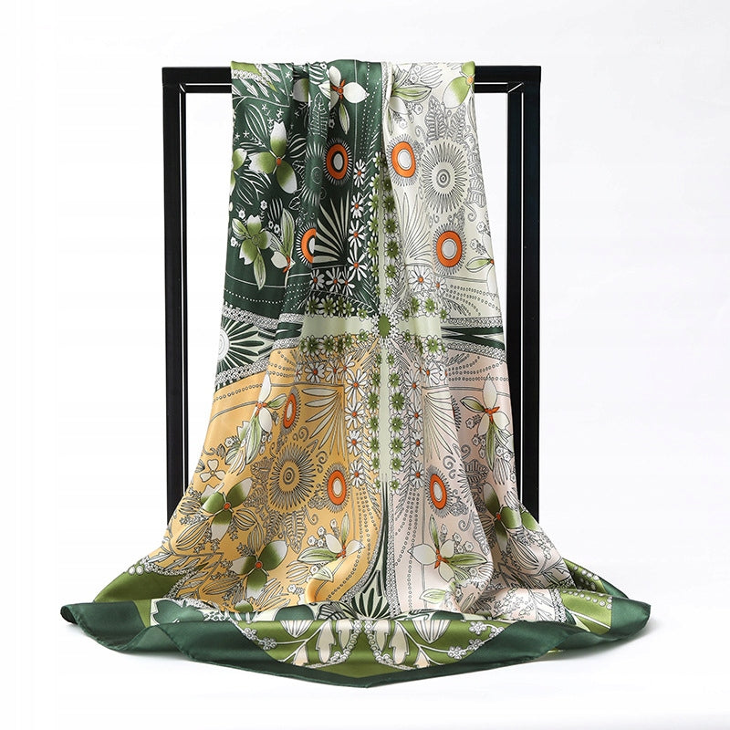 Șal de damă cu aspect de mătase 180 × 90 cm – verde