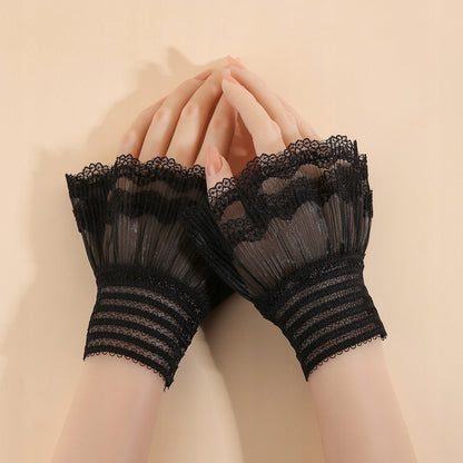 Puños decorativos de encaje – negro