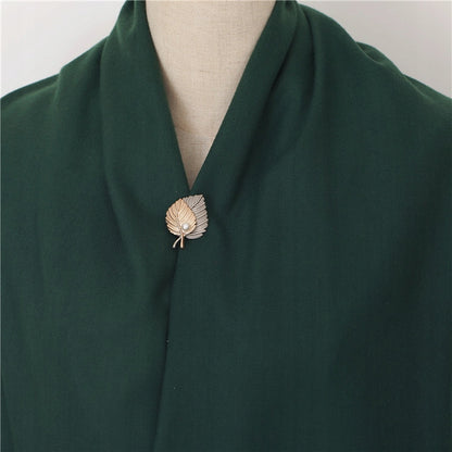 Leaf Brooch with Pearls