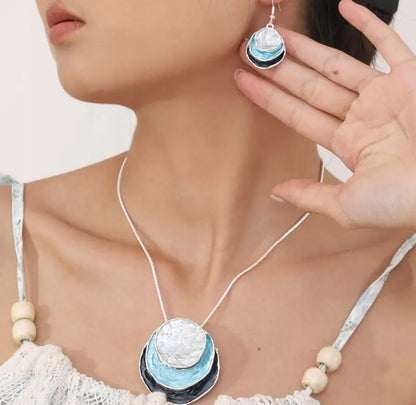 Necklace & Earrings Set – Blue