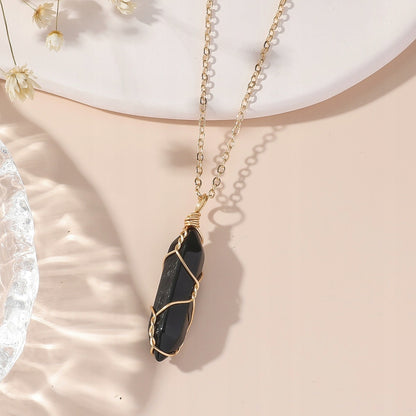 Collar con cuarzo ahumado