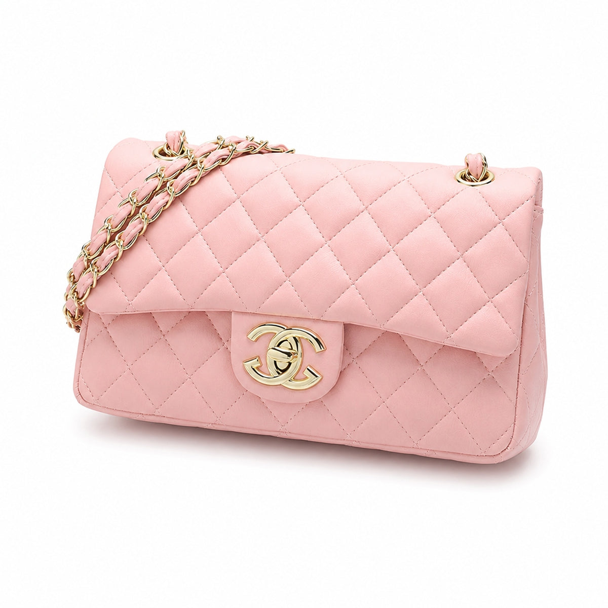 Gesteppte Damenhandtasche – rosa