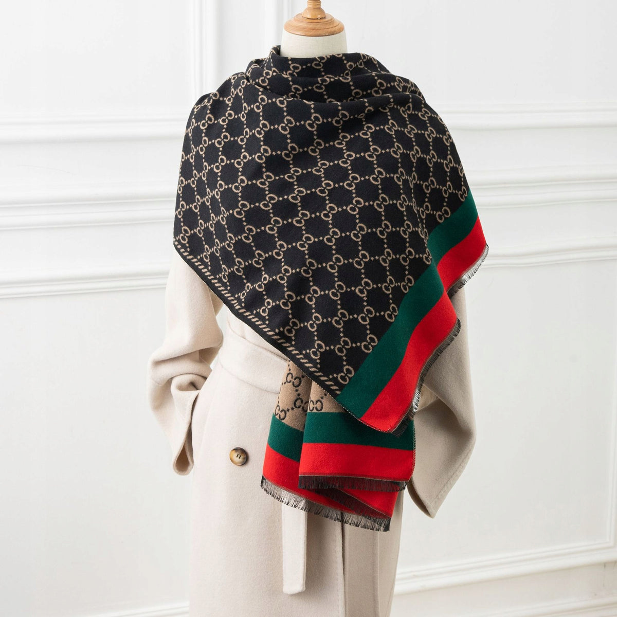 Women's Elegant Warm Winter Scarf — Sophisticated Style, 180×66