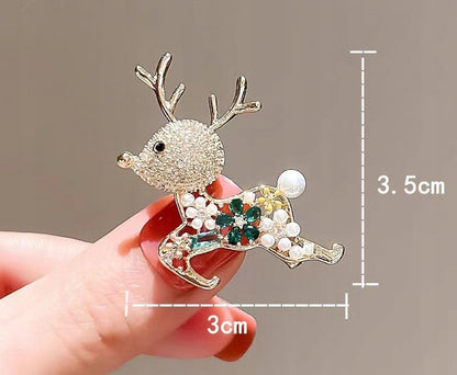 Broche reno con circonitas