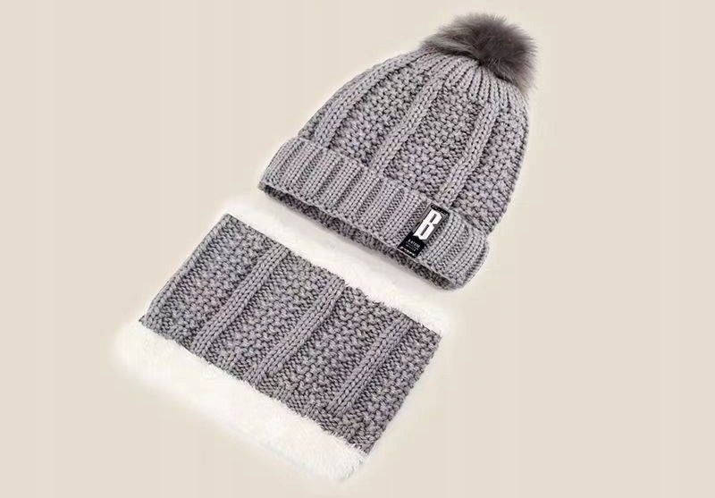 Winter Hat and Snood Set – Grey