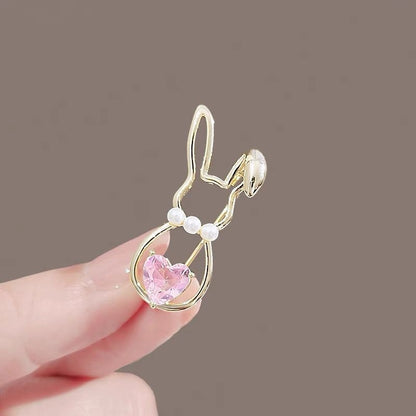 Brosche Hase mit Zirkonia