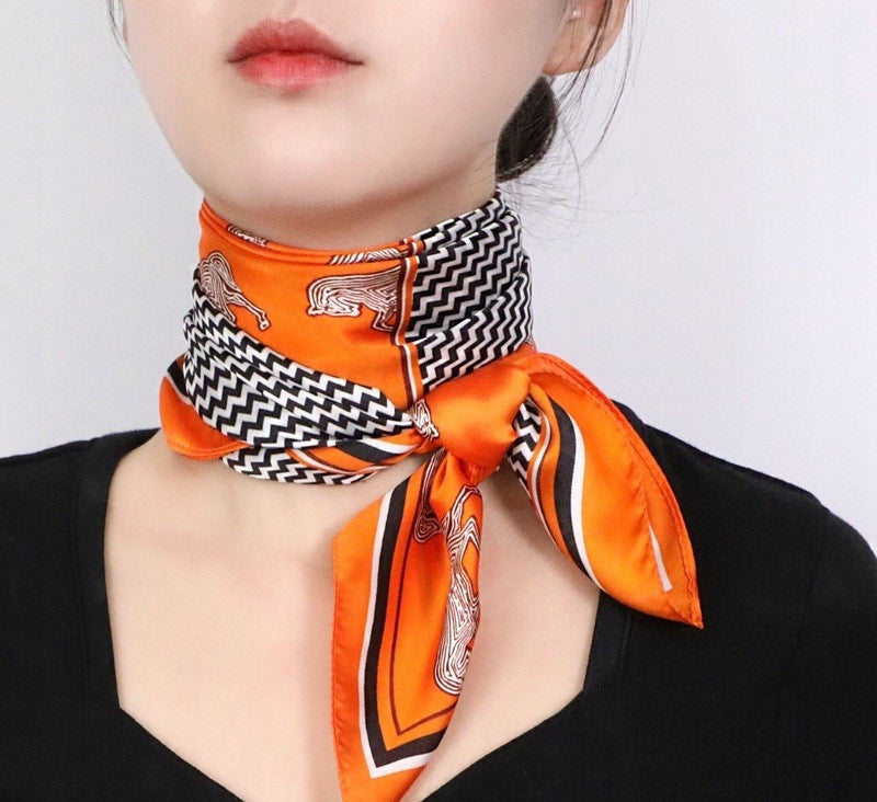 Foulard effet soie pour femme 70 × 70 cm