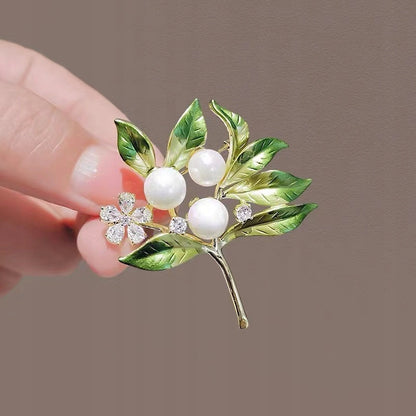 Brosche Baum mit Zirkonia