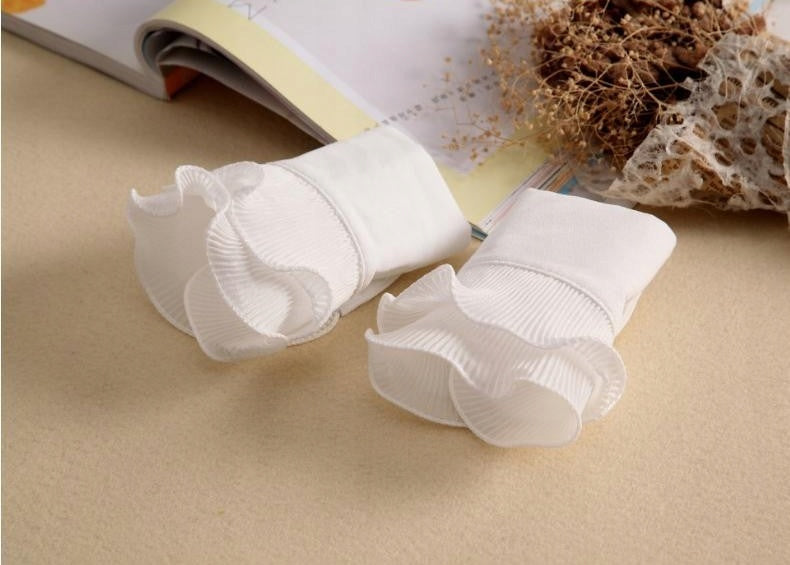 Elegant White Detachable Cuffs — Decorative Wrist Accessories