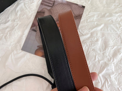 Women's Black Faux Leather Tie-Waist Belt — Elegant Fashion Accessory