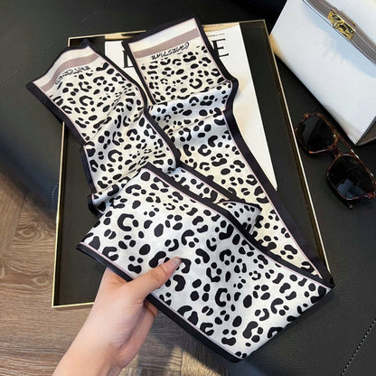 Silk-Effect Square Scarf 13 × 150 cm