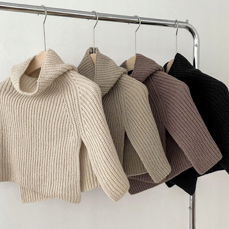Schlauchschal mit Ponchokragen – hellbraun