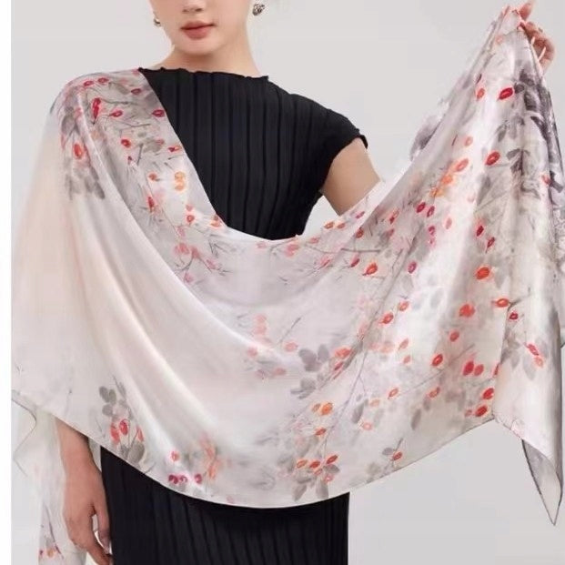 elegancki damski SZAL piękna duża CHUSTA jak jedwab 180cm/90cm szykowny