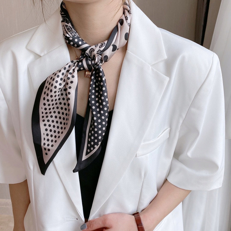 Foulard effet soie pour femme 13 × 147 cm