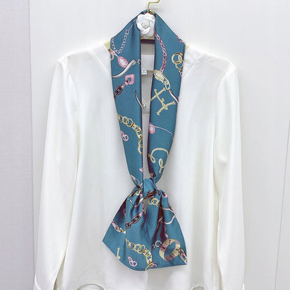 Silk-Effect Square Scarf 15 × 143 cm