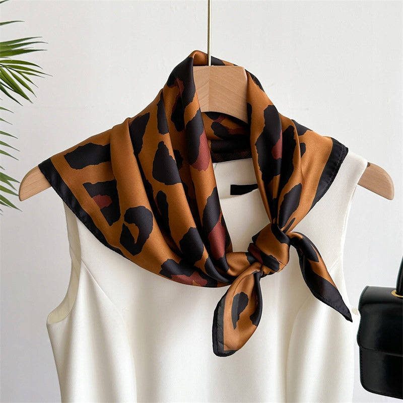 Women's Printed Silky Square Scarf — Gift Idea, 70×70 cm