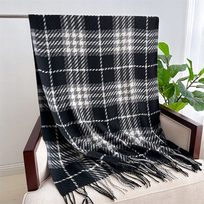 elegancki damski SZAL na zimę ciepły SZALIK szykowny 200x66 wielokolorowy