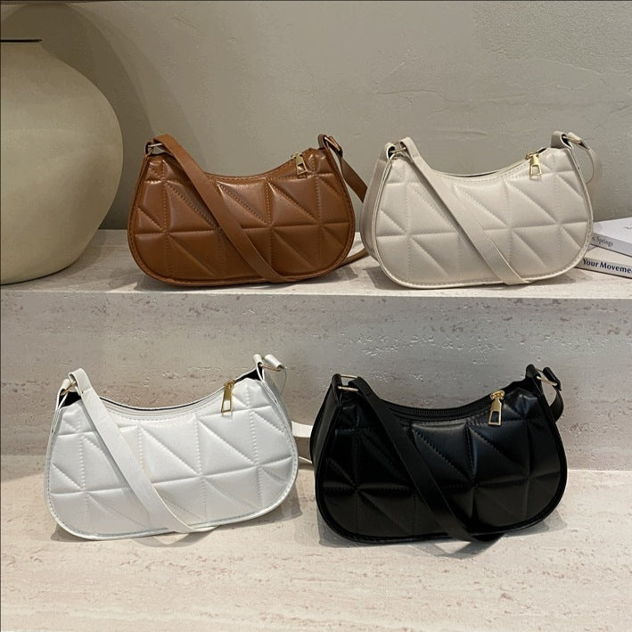 Gesteppte Damenhandtasche – cremefarben