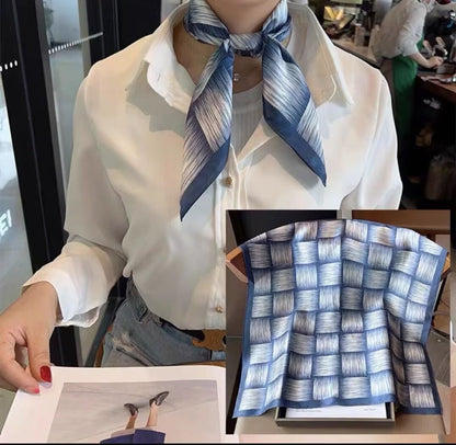 Foulard effet soie pour femme 70 × 70 cm