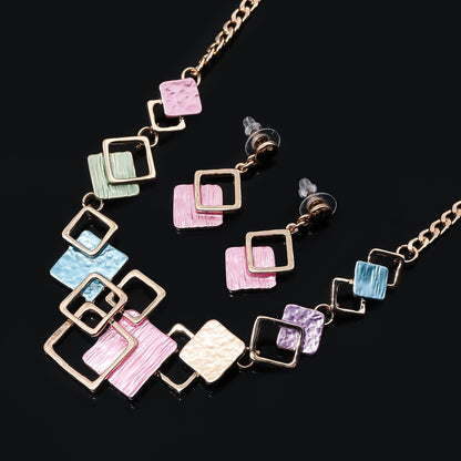 Necklace & Earrings Set – Gold-Tone