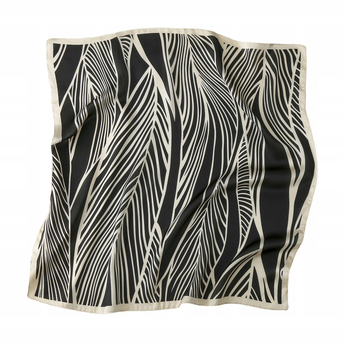 Pañuelo de mujer de imitación de seda 90 × 90 cm – beige