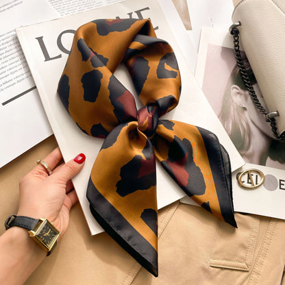 Women's Printed Silky Square Scarf — Gift Idea, 70×70 cm