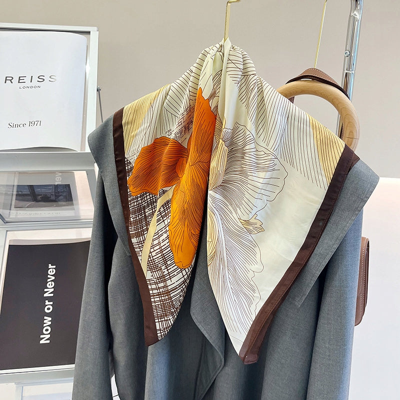 Silk-Effect Square Scarf 70 × 70 cm