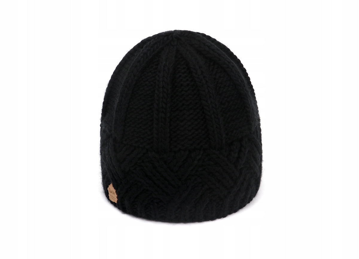 Women's Warm and Comfortable Handmade Black Winter Hat