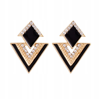 Elegant Women's Gold-Tone Cubic Zirconia Stud Earrings for Special Occasions