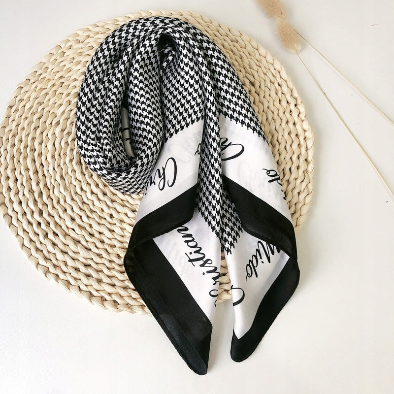 Foulard effet soie pour femme 70 × 70 cm