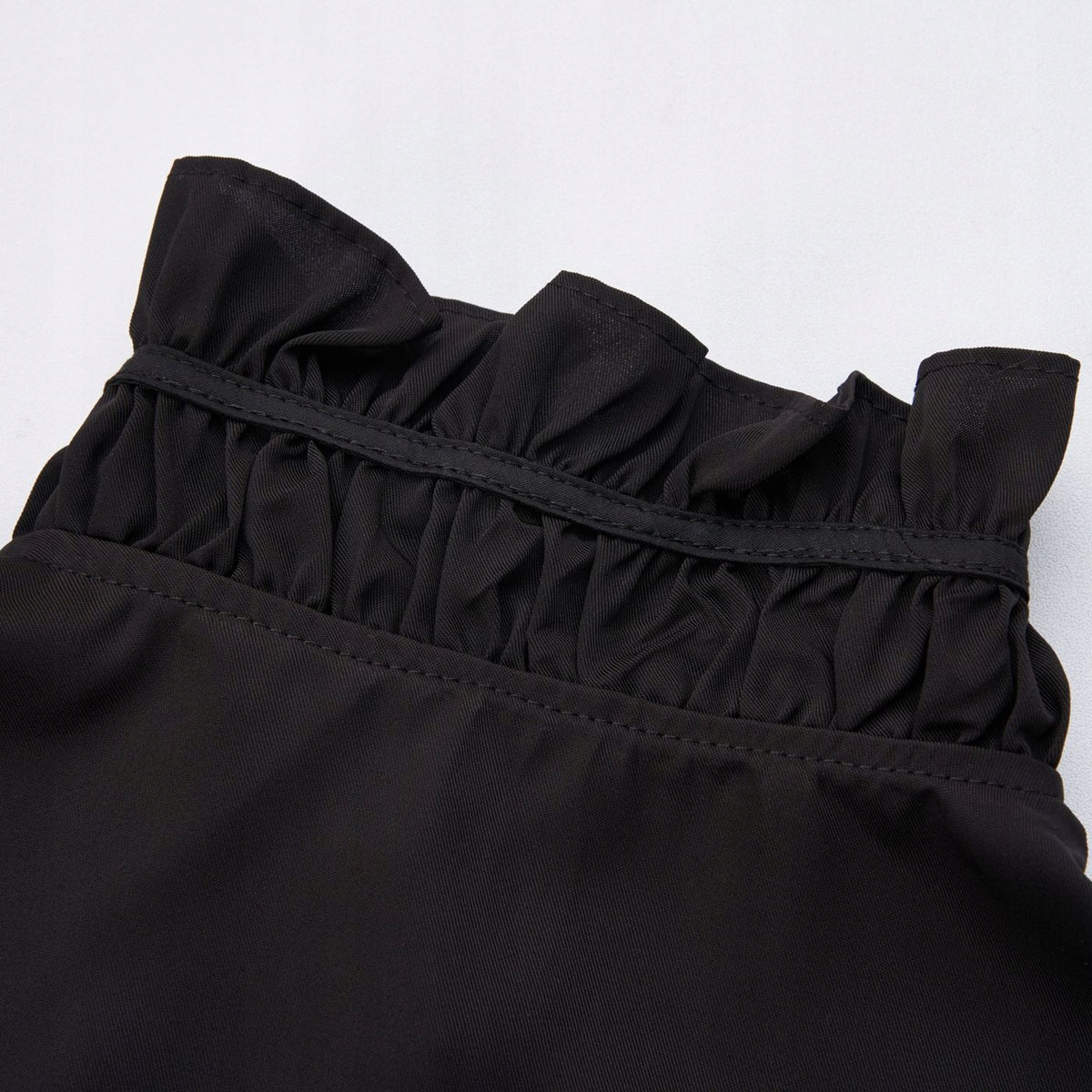 Women's Black Lace Detachable Shirt Collar with Button Fastening