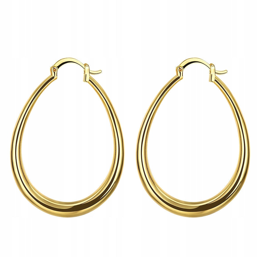 Elegant Women's Gold-Tone Stud Earrings