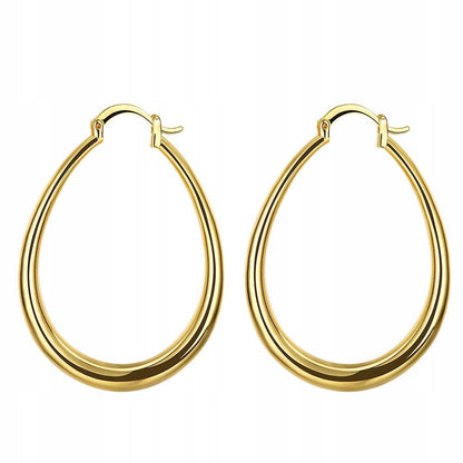Elegant Women's Gold-Tone Stud Earrings