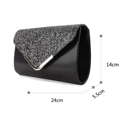 Glitzer-Clutch – schwarz