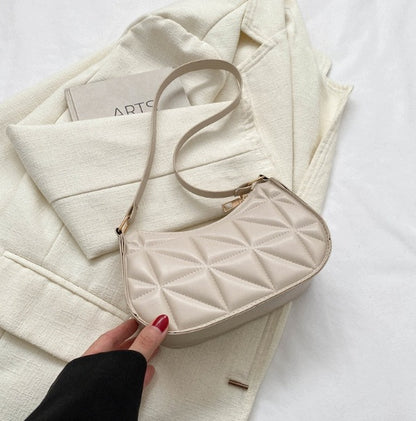 Gesteppte Damenhandtasche – cremefarben
