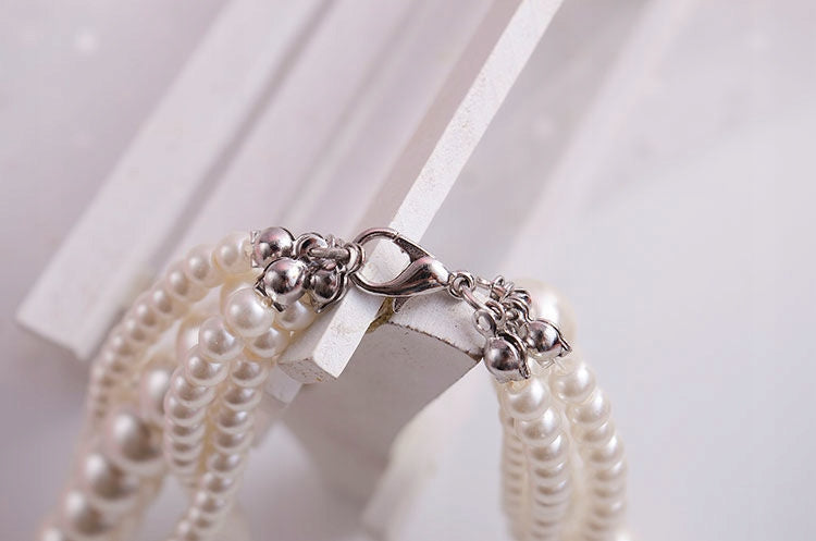 Elegant White Glass Pearl Necklace — Stylish Classic Jewellery