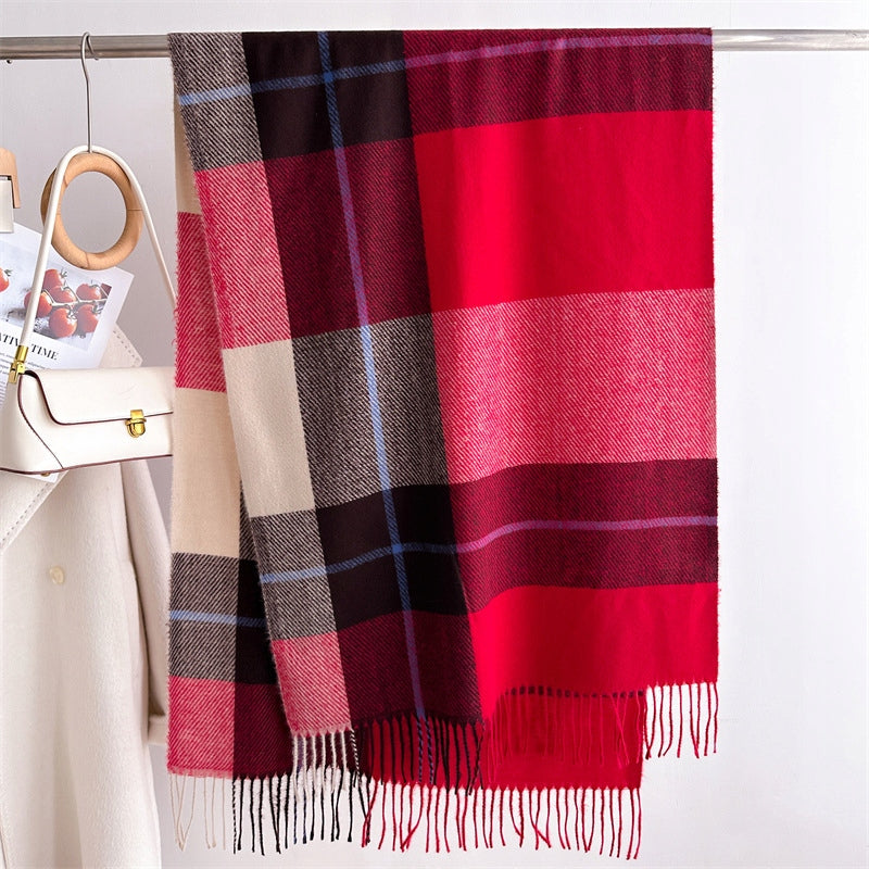 Damen-Winterschal 200 × 66 cm – mehrfarbig