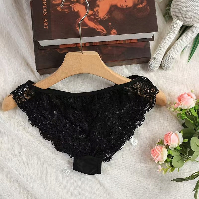 Women's Satin and Lace Pyjama Set with Robe — Pink and Black